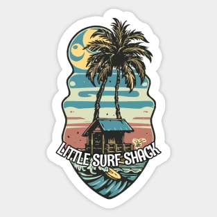 Surf Shack Vintage Retro Surfing Beach Sticker